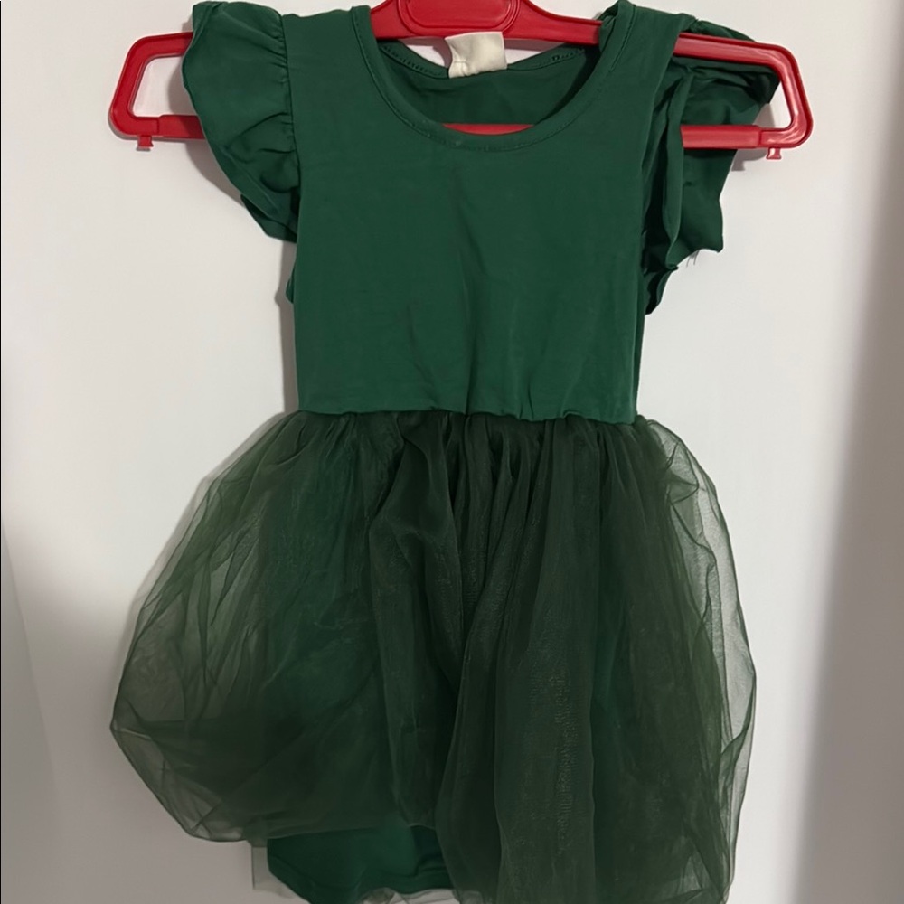 Green Kids Casual Dress